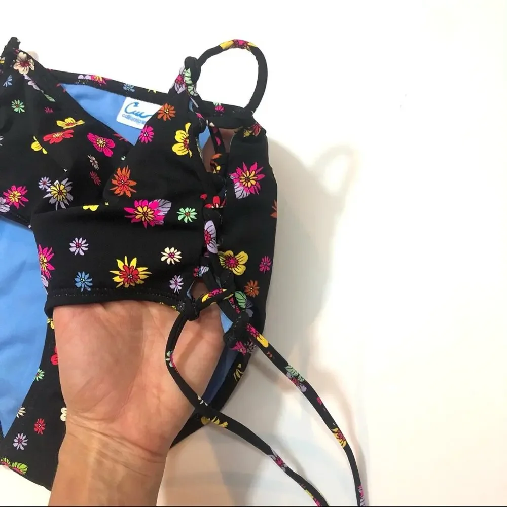 California Waves Strappy High-Waist Swim Bottom